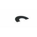 PTR30 Galva Laqué - Rosace De Finition Plate En 2 Parties - D 100 - Galva Noir