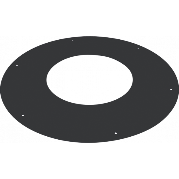 PTR30 Galva Laqué - Rosace Plate Élément De Départ 500 - D 80 - Galva Noir