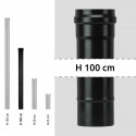 Emaillés 1,2 mm - Tuyau - D 80 - Lg 1000 - Noir
