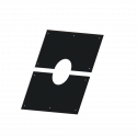 PTR30 Galva Laqué - Plaque De Propreté Droite 600 X 600 - D 180 - Galva Noir