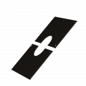 PTR30 Galva Laqué - Plaque De Propreté Sous Rampant 530 X 400 16 A 23° - D 150 - Galva Noir
