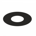 Gi - Rosace Plate Élément De Départ 450 - D 153 ( D Ext  200 ) - Noir