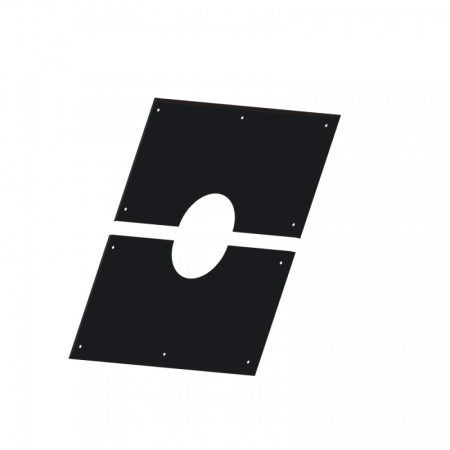 Pla G - Plaque De Propreté Droite 500 X 500 - D 100 - Noir