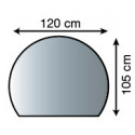 Plaque De Sol Acier 1,5 Mm - Ronde Tronquee - 1200 X 1050 Mm - Noir - Ref.21.02.283.2