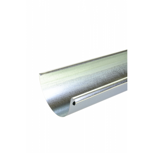 Gouttières Demi-rondes LPP, Acier Galvanisé, Développement 33 Cm, Longueur 4m, Couleur Gris, Neuves