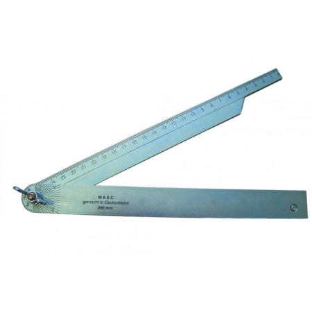 FAUSSE EQUERRE MASC - AVEC GRADUATION ET MESURE - 250MM - KS