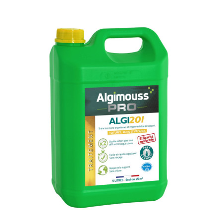 FONGICIDE ET HYDROFUGE PRET A L'EMPLOI ALGIMOUSS - ALGI 201 - BIDON DE 5L - 088001