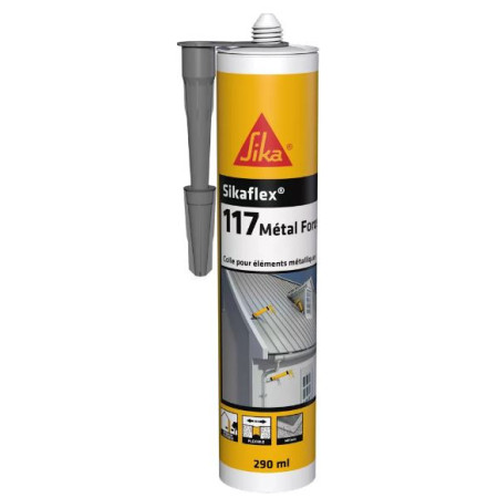 MASTIC COLLE POLYMERE HYBRIDE SIKA - SIKAFLEX 117 METAL FORCE - CARTOUCHE 290 ML - 657792