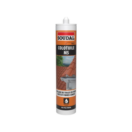 MASTIC COLLE MS POLYMERE SOUDAL - COLOTUILE - TERRE CUITE - CARTOUCHE DE 290 ML - 117878