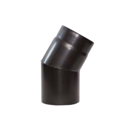 MC ACIER PEINT 1,2 MM - COUDE 30° 2 PIECES - D 150 - NOIR - REF.C30D150-1,2