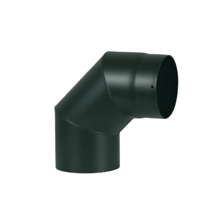 MC ACIER PEINT 1,2 MM - COUDE 90° 3 PIECES - D 150 - NOIR - REF.C90D150MOLF-1,2