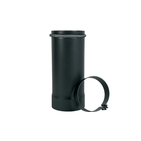 MC ACIER PEINT 2 MM - TUYAU TELESCOPIQUE - D 200 - LG 220 A 330 - NOIR - REF.TUBOTELD200