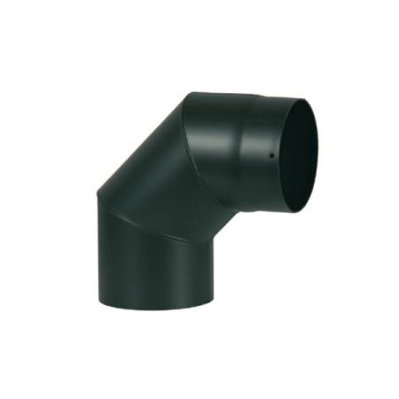 MC ACIER PEINT 2 MM - COUDE 90° 3 PIECES - D 200 - NOIR - REF.C90D200