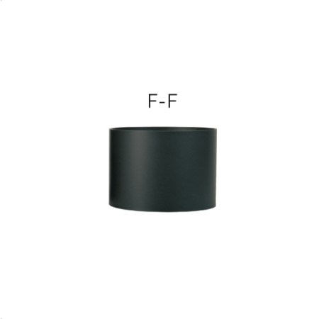 MC ACIER PEINT 2 MM - RACCORD ANTI CONDENS F/F - D 200 - NOIR - REF.KITACD200FF