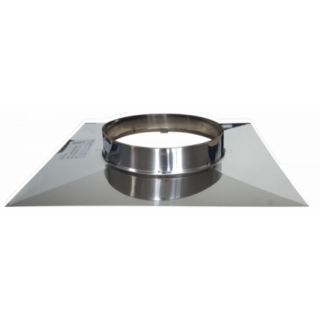 PLAQUE COURONNEMENT RENFORCEE 60 x 60 [ BOI 50 X 50 ] - D 125 - INOX