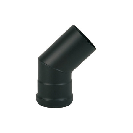 MC ACIER PEINT 1,5 MM - COUDE 45° 2 PIECES - D 100 - NOIR - REF.C45D100