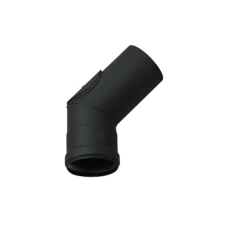 MC ACIER PEINT 1,5 MM - COUDE 45° 2 PIECES AVEC TRAPPE - D 100 - NOIR - REF.C45D100I