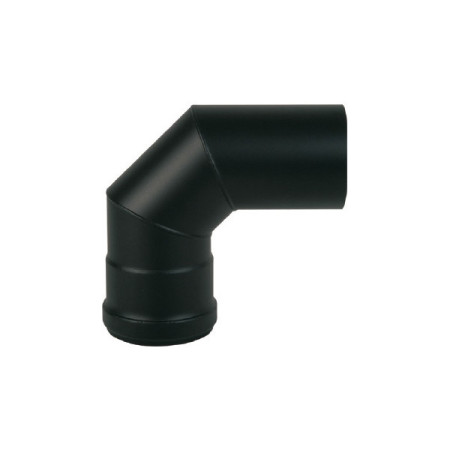 MC ACIER PEINT 1,5 MM - COUDE 90° 3 PIECES - D 100 - NOIR - REF.C90D100
