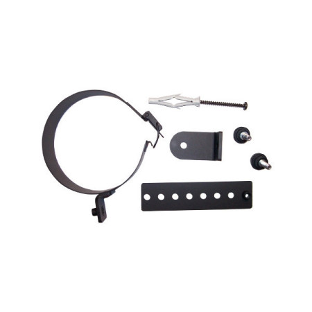 MC ACIER PEINT 1,5 MM - COLLIER MURAL - D 100 - NOIR - REF.FASTD100N