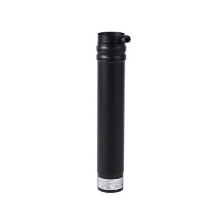 MC ACIER PEINT 1,5 MM - TUYAU TELESCOPIQUE  - D 100 - LG 900 A 1000 - NOIR - REF.TUBOTEL10