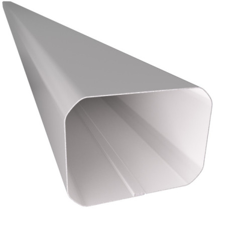 TUYAUX DESCENTE - ALUCOLOR FLEX - RECT. LISSE - 9006 - 60X80 MM - LG. 3ML