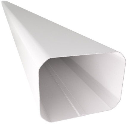 TUYAUX DESCENTE - ALUCOLOR FLEX - RECT. LISSE - 9003 - 60X80 MM - LG. 3ML