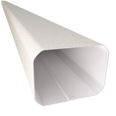 TUYAUX DESCENTE - ALUCOLOR FLEX - RECT. LISSE - 9010 TX - 60X80 MM - LG. 3ML