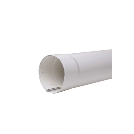 TUYAU DE DESCENTE AGRAFE - ALU COLOR BLANC 9010 - D 140 - LG.2ML