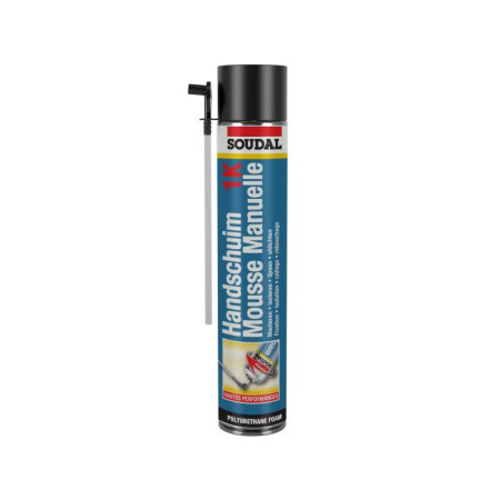 MOUSSE POLYURETHANE SOUDAL - SOUDAFOAM PU - AEROSOL MANUEL DE 750ML - 108803